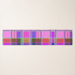 Pink tartan Fabric Pattern Cloth Madras Scarf