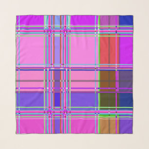 Pink tartan Fabric Pattern Cloth Madras Scarf