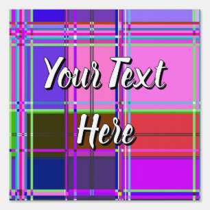 Pink tartan Fabric Pattern Cloth Madras Sign