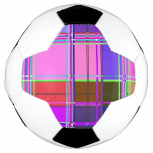 Pink tartan Fabric Pattern Cloth Madras Soccer Ball