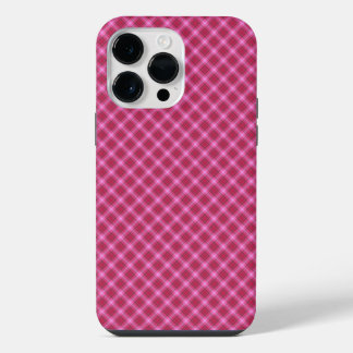 Pink tartan iPhone 14 pro max case