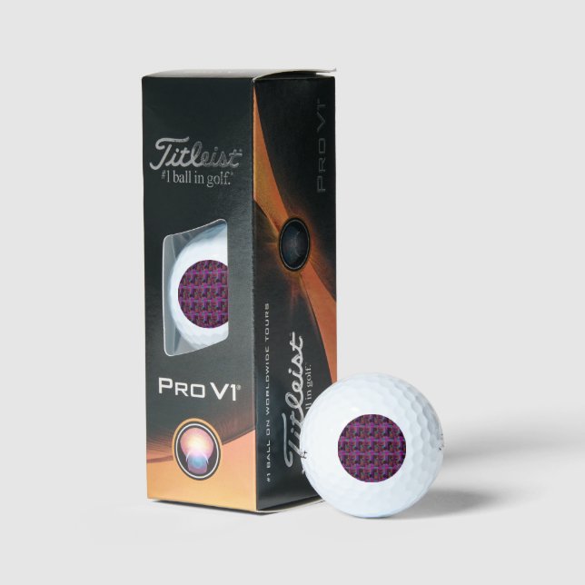 Pink Tartan Persian Kitten, Titleist Golf Balls (Packaging)
