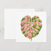 Pink Tartan Scottish Monstera Watercolour Botanic (Front/Back)