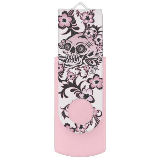 Pink Tattoo Skull USB Flash Drive