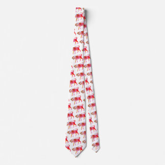 Pink Taurus Zodiac Sign Neck Tie
