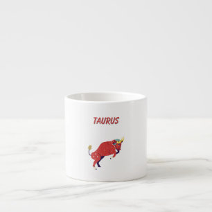 Pink Taurus, zodiac, star sign print Espresso Cup