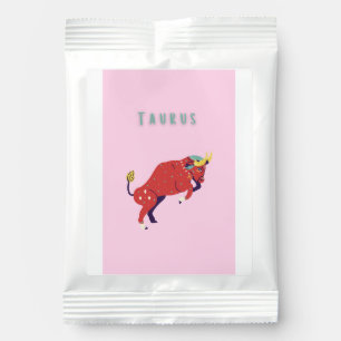 Pink Taurus, zodiac, star sign print Margarita Drink Mix