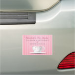 Pink Tea Cup Business Car Magnet at Zazzle