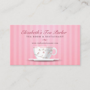 Pink Tea Cup Business Card