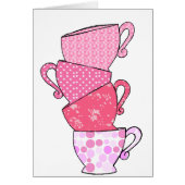 Pink Tea Cup Stack Cards (Front)