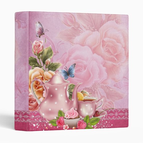 Pink Tea Party Binder