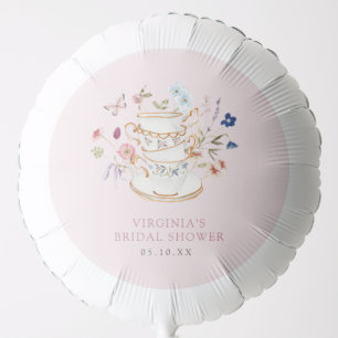 Pink Tea Party Bridal Shower Balloon