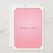 Pink Tea Party Bridal Shower Invitation (Back)