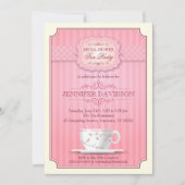 Pink Tea Party Bridal Shower Invitation (Front)