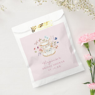 Pink Tea Party Favor Bag