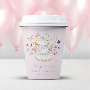Pink Tea Party Paper Cup