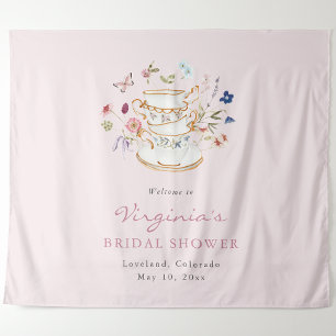 Pink Tea Party Tapestry