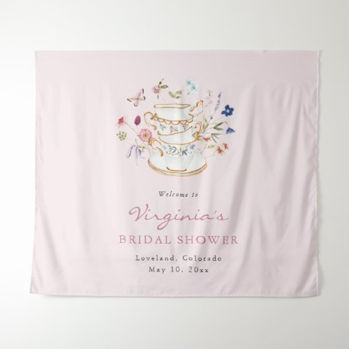 Pink Tea Party Tapestry