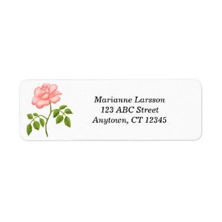 Pink Tea Rose Address Labels