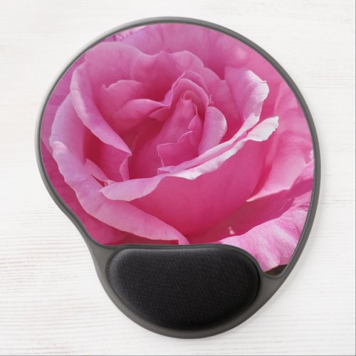 Pink Tea Rose floral Girls Pink Gel Mouse Pad