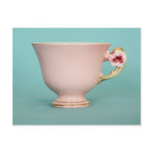 Pink Teacup Postcard