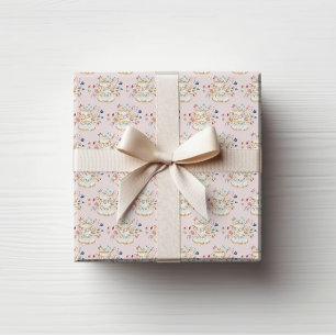 Pink Teacup Wrapping Paper