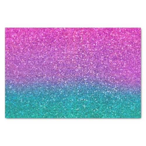 Pink Teal Aqua Blue  Purple Sparkly Glitter Tissue Paper