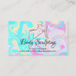 Pink Teal Body Sculpting Contouring Spa Woman Business Card at Zazzle