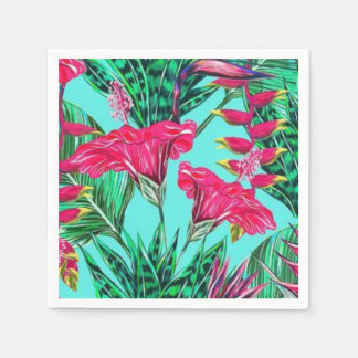 Pink & Teal Floral Napkins