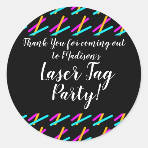 Pink Teal Laser Tag Party Girls Birthday