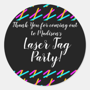 Pink Teal Laser Tag Party Girls Birthday