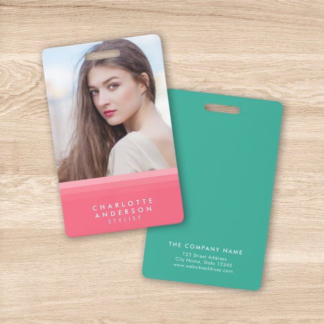 Pink & Teal Layered Photo Badge (Creator Uploaded)