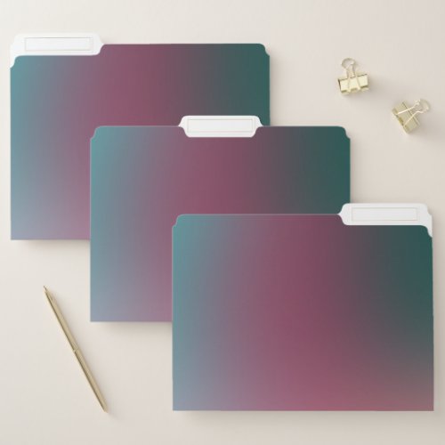 Pink Teal Ombre Gradient Blur Abstract Design File Folder