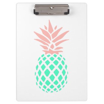 Pink Teal Pineapple Look Clipboard by paesaggi at Zazzle