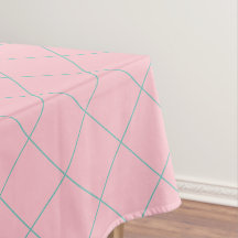 pink & teal, pretty, lattice pattern cotton