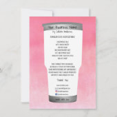 Pink Teal Tumbler Watercolor Care Instructions (Back)