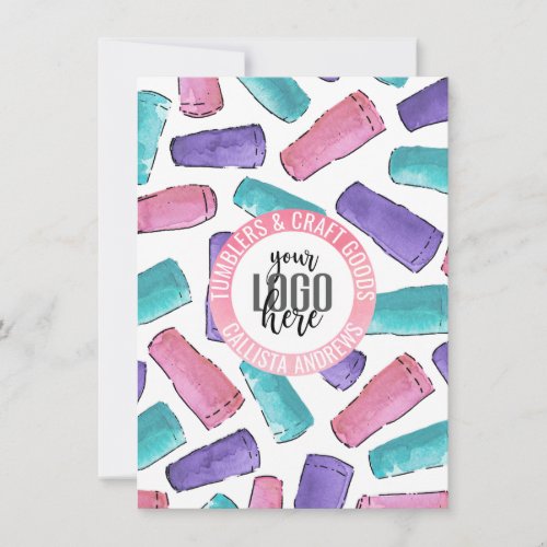 Pink Teal Tumbler Watercolor Care Instructions