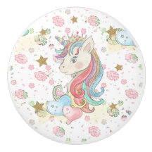 Pink Teal Yellow Unicorn Colorful