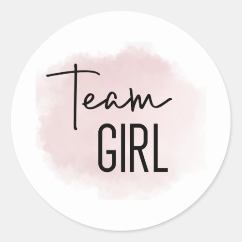 Pink Team Girl Gender Reveal Sticker