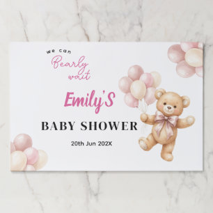 Pink Teddy Bear Baby Shower Paper Pad
