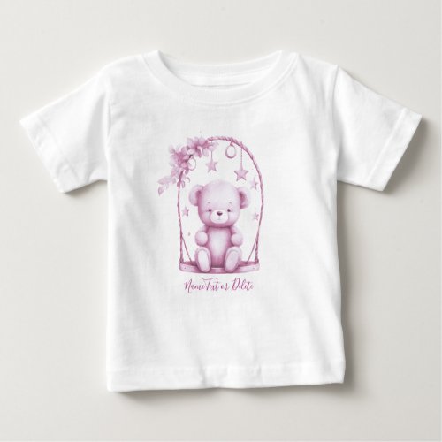 Pink Teddy Bear Baby T_Shirt