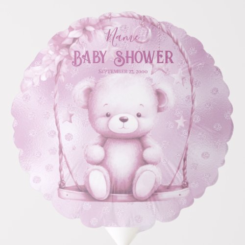 Pink Teddy Bear Balloon