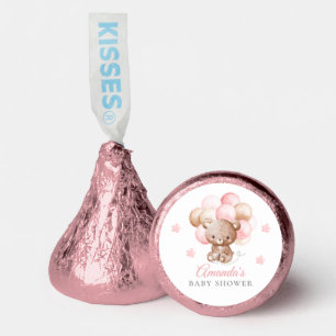 Pink Teddy Bear Balloon Bearly Wait Baby Shower Hershey®'s Kisses®