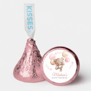 Pink Teddy Bear Balloon Bearly Wait Baby Shower Hershey®'s Kisses®