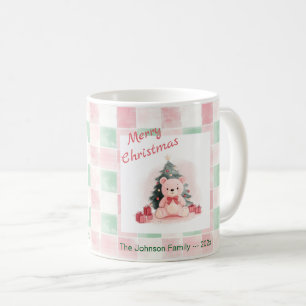 Pink Teddy Bear Cute Christmas Coffee Mug