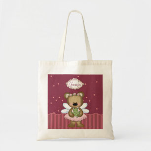 Pink Teddy Bear Fairy Princess Tote Bag