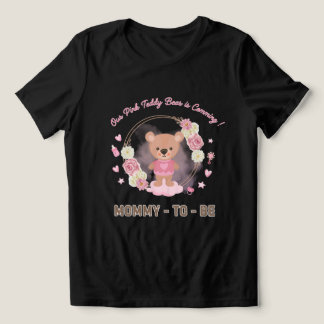 Pink Teddy Bear Mommy-to-Be Tri-Blend Shirt