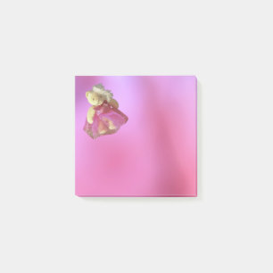 Pink teddy bear party animal post-it notes