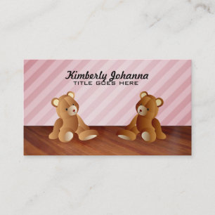 Pink Teddy Bears Business Cards