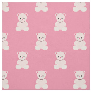 Pink Teddy Bears Fabric